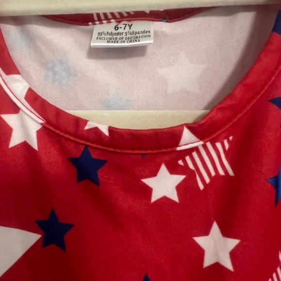 Red Starry Kids Dress - Picture 2 of 4